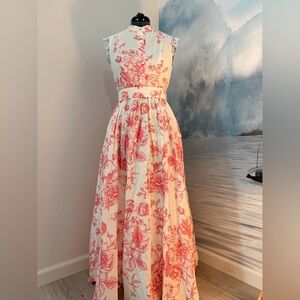Floral Print Sleeveless Maxi Dress #518